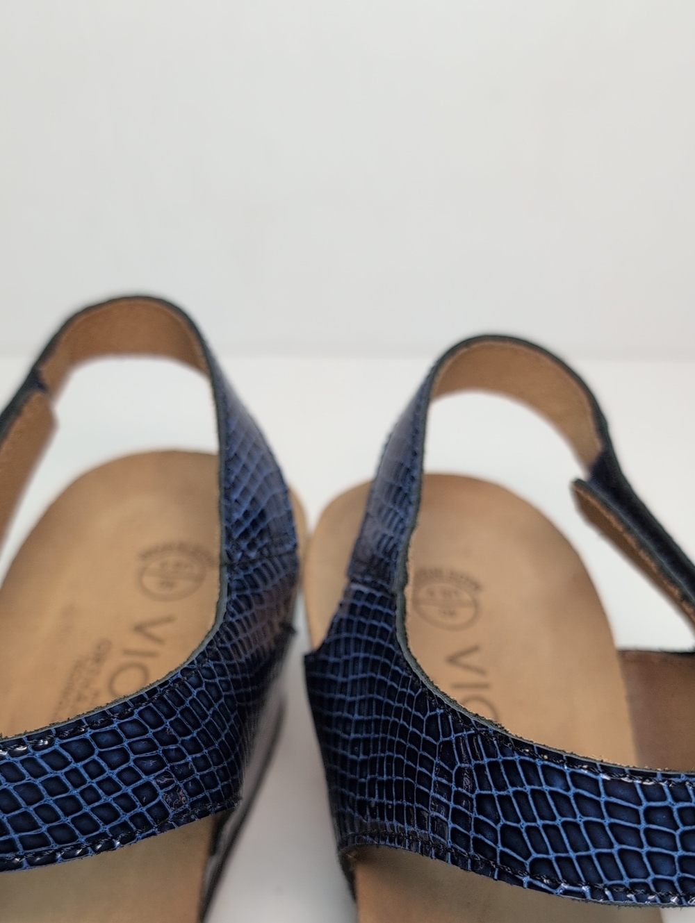 Vionic Natasia wedge strappy blue sandals womans size 9 EU 40 - Picture 14 of 16